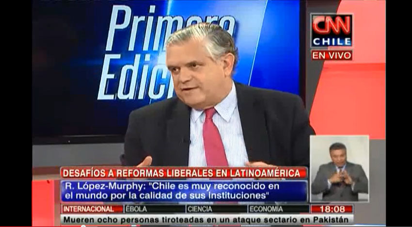 Ricardo López-Murphy: "Chile es muy conocido en el mundo por la calidad de sus instituciones"