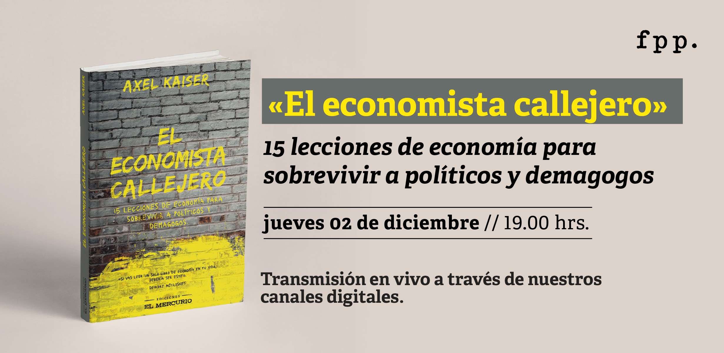 Presentación libro: El economista callejero