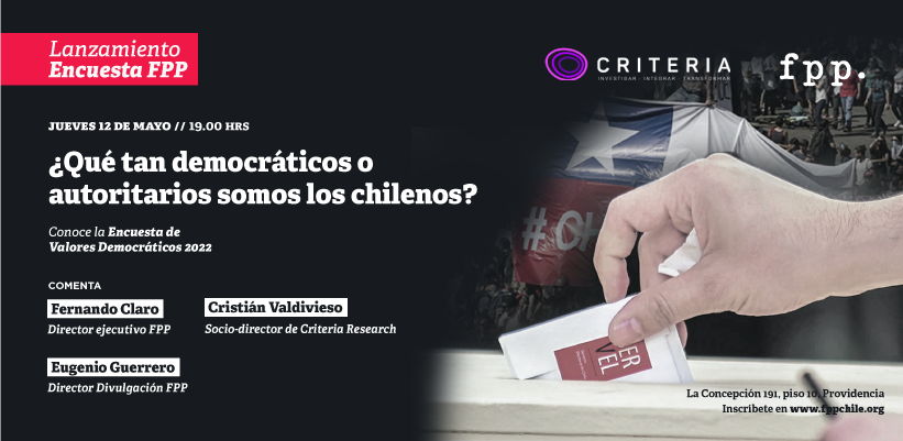 Presentación de la Encuesta de Valores Democráticos 2022: ¿Qué tan democráticos o autoritarios somos los chilenos?
