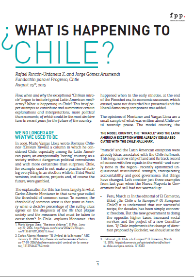 ¿What is happening to Chile?