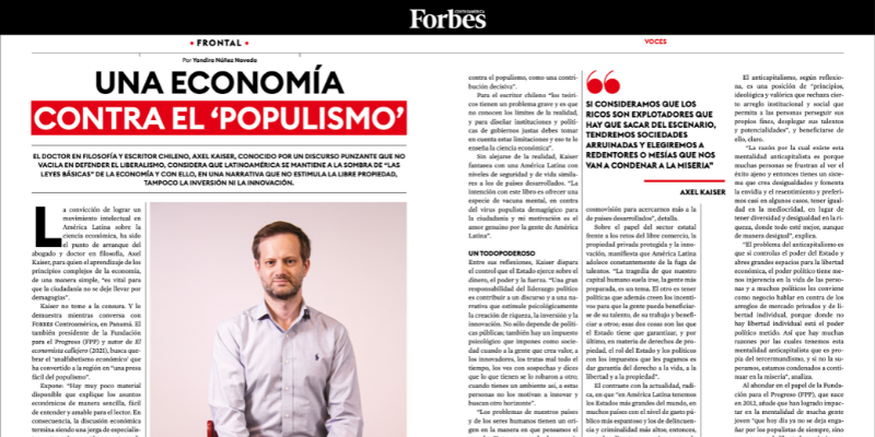 Forbes Centroamérica: Una economía contra el «populismo»